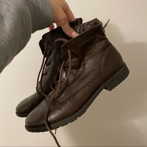 Short Brown Combat Boot